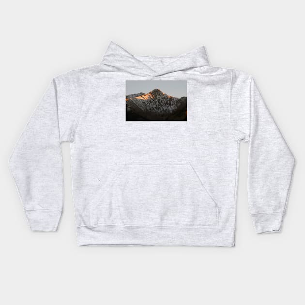Rocky Mountains Kids Hoodie by dltphoto